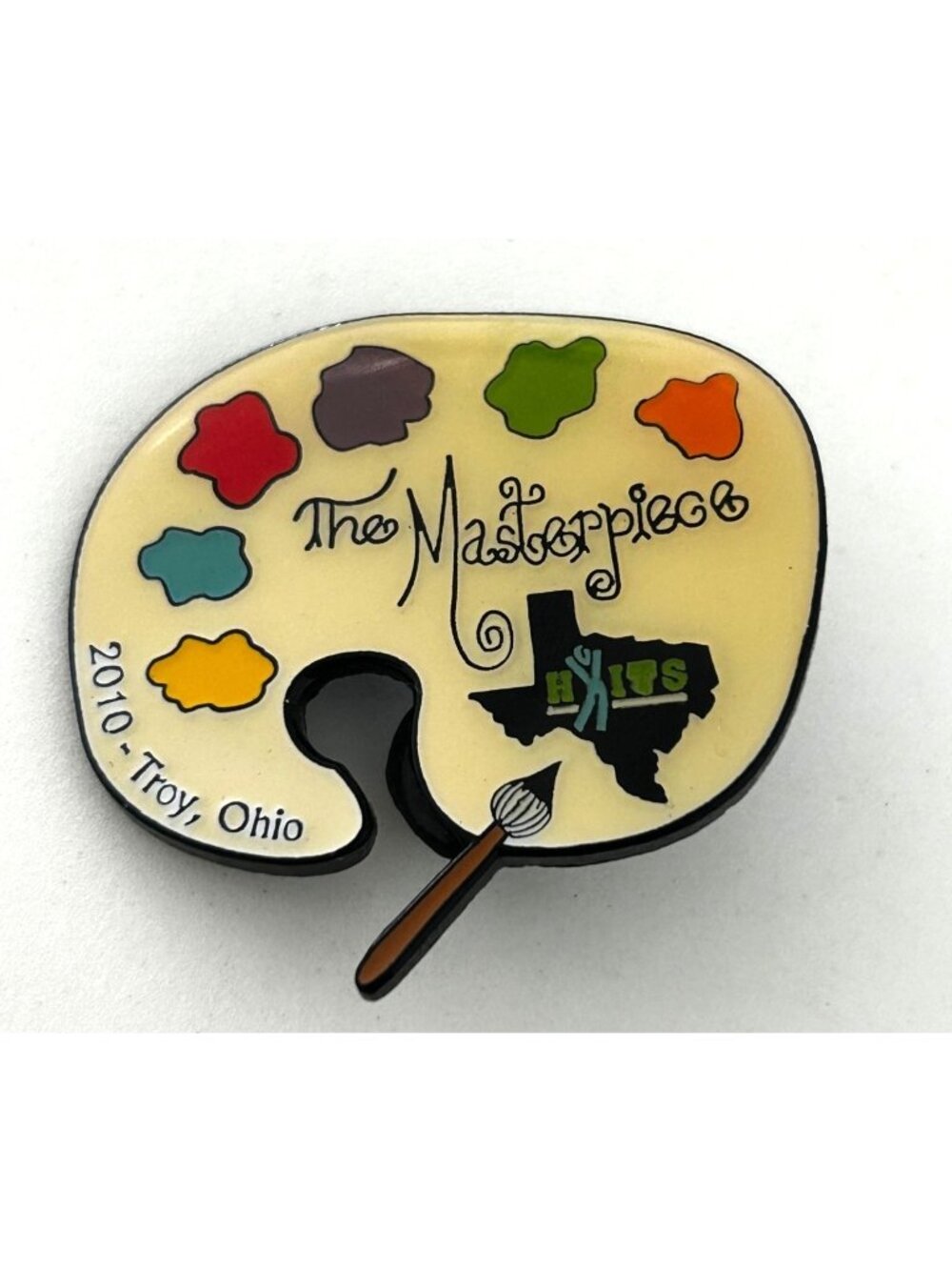 The Masterpiece 2010 Troy Ohio Ice Skating Pin Palette Hits Texas Map Paintbrush